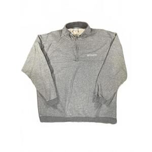 Columbia Men's Gray Fleece Lined Quarter-Zip Pullover Sweatshirt - Size XXL